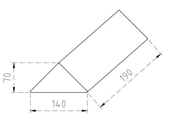 100 stuk Ballastlood blok a 10 kg Model Driekant